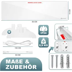 Kesser  Anti Schimmel Infrarotheizung Schimmelentferner Bad & Wand Heizung 50W, Heizkörper, Weiss