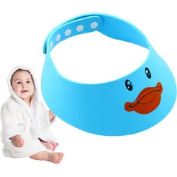Baby-Duschhaube/Badevisier – hellblau, „Ente“