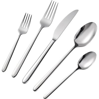 Besteck-Set HANSEATIC "DAILY", silber (silberfarben), 30, Edelstahl 18/10, Essbesteck-Sets, leichtes und minimalistisches Design