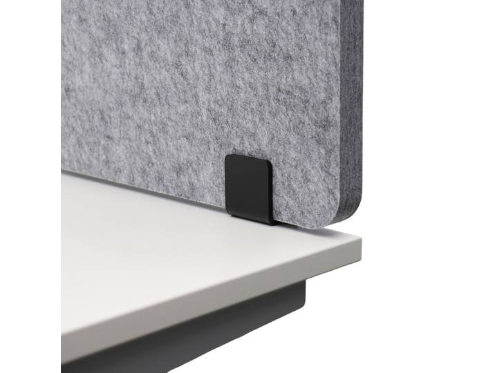 Akustik Tischblende Tradingzone Smartline 2.0 200x40 cm, Grau/Schwarz, Neu