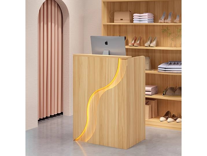 Décorations de bureau de réception de luxe à la mode, beauté moderne, comptoir de réception moderne et Simple, meubles commerciaux esthétiques
