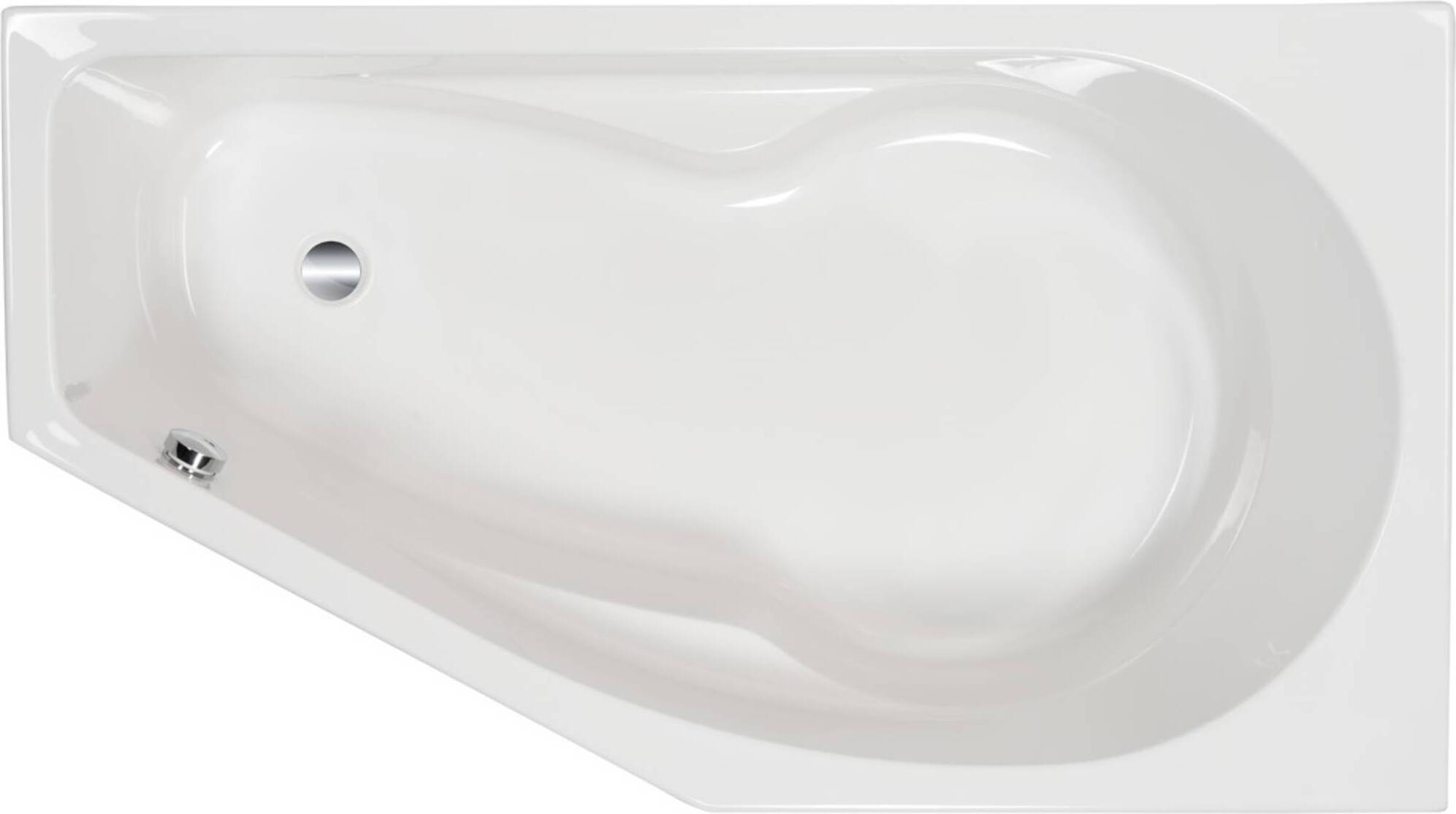 Ben Romero 2.0 Badewanne Rechts - 160x90 cm - Weiß - Eingebaute Badewanne -