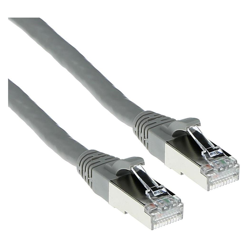 ACT Grey 15 meter LSZH SFTP CAT6A patch cable snagless with RJ45 connectors (S/FTP, CAT6a, 15 m) (FB7015)