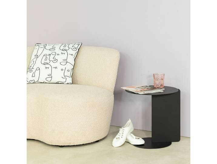 Beistelltisch SPINDER DESIGN SALSA , schwarz (schwarz, schwarz, schwarz, schwarz, schwarz, schwarz), B/H/T: 40cm x 40cm x 40cm, Tische, Beistelltisch, Beistelltisch aus Stahl