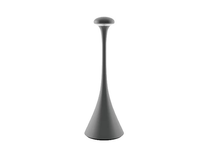 SIGOR Nudrop - Dimmbare LED Akku-Tischleuchte Indoor & Outdoor, IP54 spritzwassergeschützt, Höhe 29,2 cm, aufladbar mit Easy-Connect, 12 h Leuchtdauer, graphitgrau