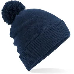 Beechfield Unisex Strickmütze 'Thermal Snowstar' Bommel-Mütze B439 french navy one size