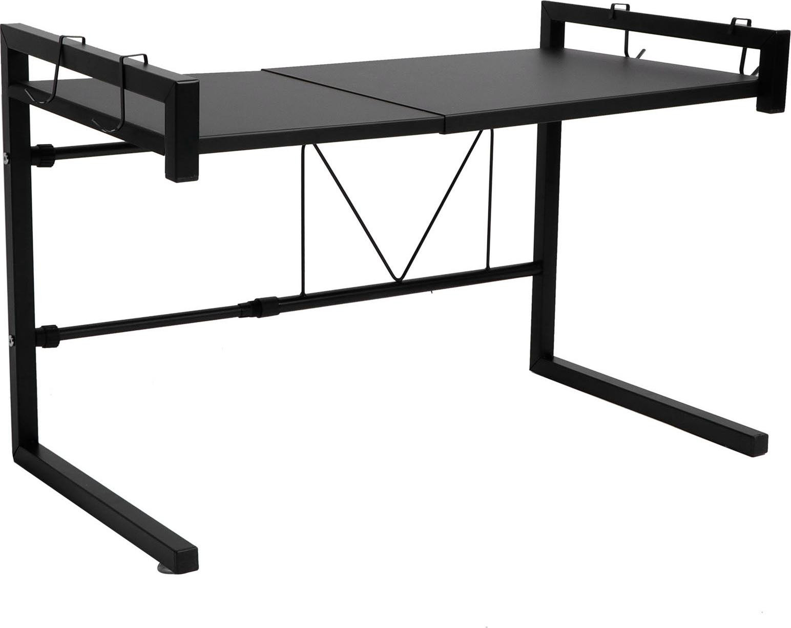 Cocosity multifunctioneel uitschuibaar rek voor magnetronoven en keukenkastje, zwart