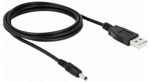 Delock USB-Stromkabel DC Stecker 3,5 mm, USB-A Stecker 1.50m Schwarz 82377