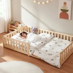 Bodenbett Tanna 120x200 cm Natur [en.casa]
