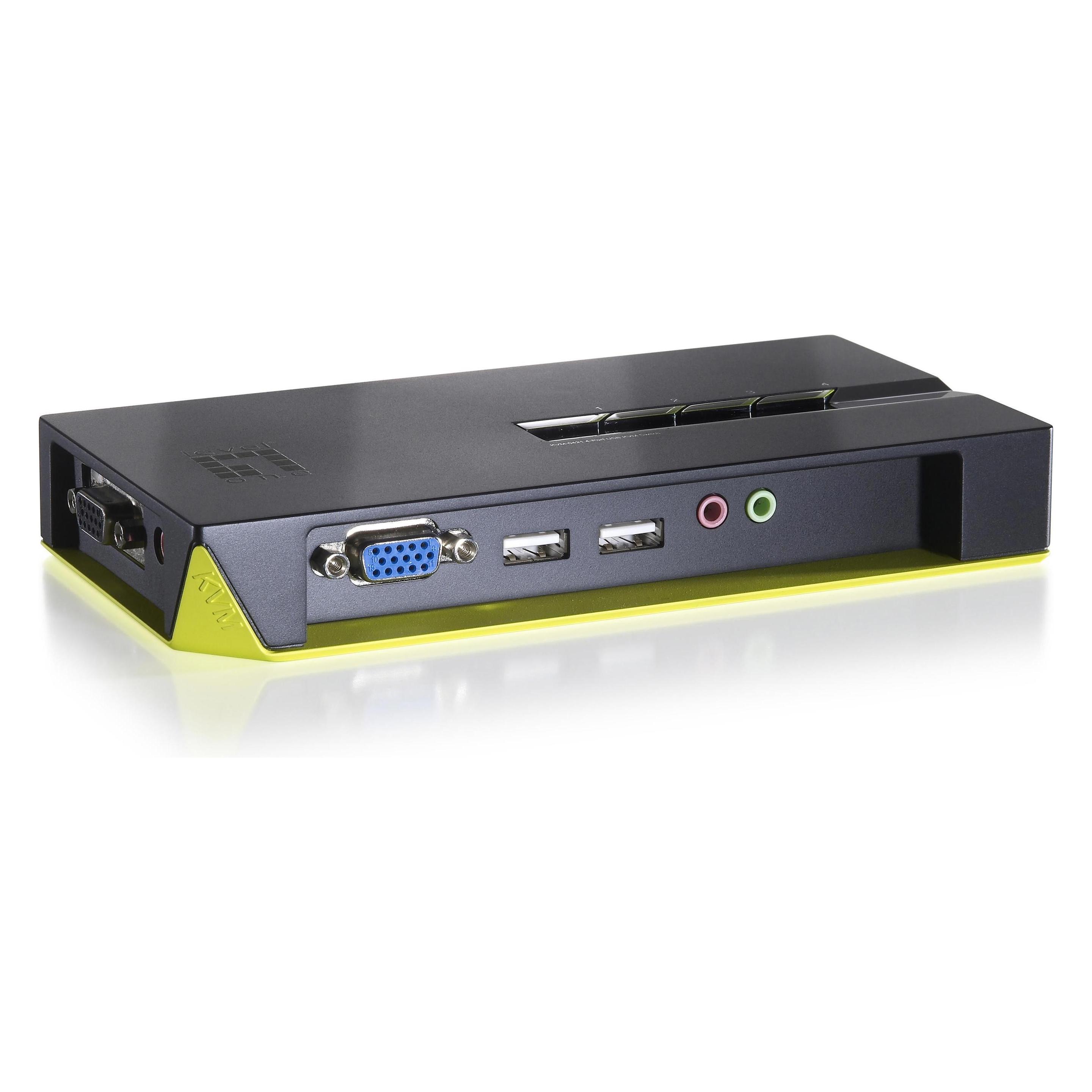 LevelOne KVM-0421: 4Port Kabel-KVM-Switch (590421)