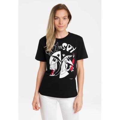 T-Shirt LOGOSHIRT "Mad - Spy vs. Spy", Damen, Gr. M, schwarz, 100% Baumwolle, unifarben, normal, Rundhals, Shirts T-Shirt, mit lizenziertem Print
