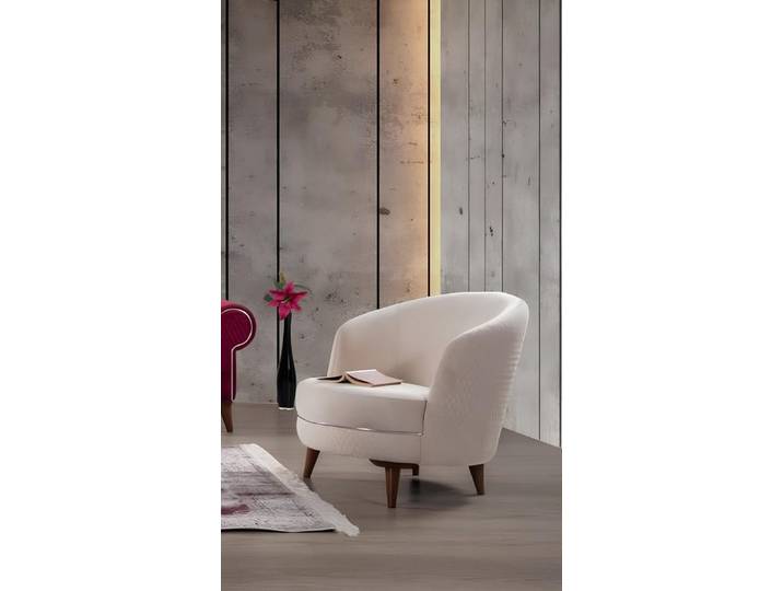Xlmoebel Loungesessel Beiger Polsterstuhl für das Wohnzimmer, elegantes Design (1-St., Beiger Polsterstuhl), Made in Europa