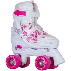 Roces, Mädchen, Rollschuhe, - Quaddy 3.0 - Roller Skating - Kinder - Weiss - Pink - 34-37 (550095-00001) (34, 35, 36, 37), Pink