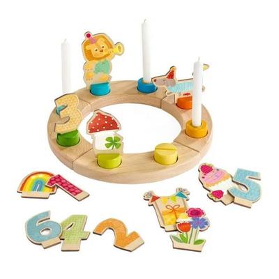 HABA 2013223001 - Geburtstagskranz, 25-teilig, Holz