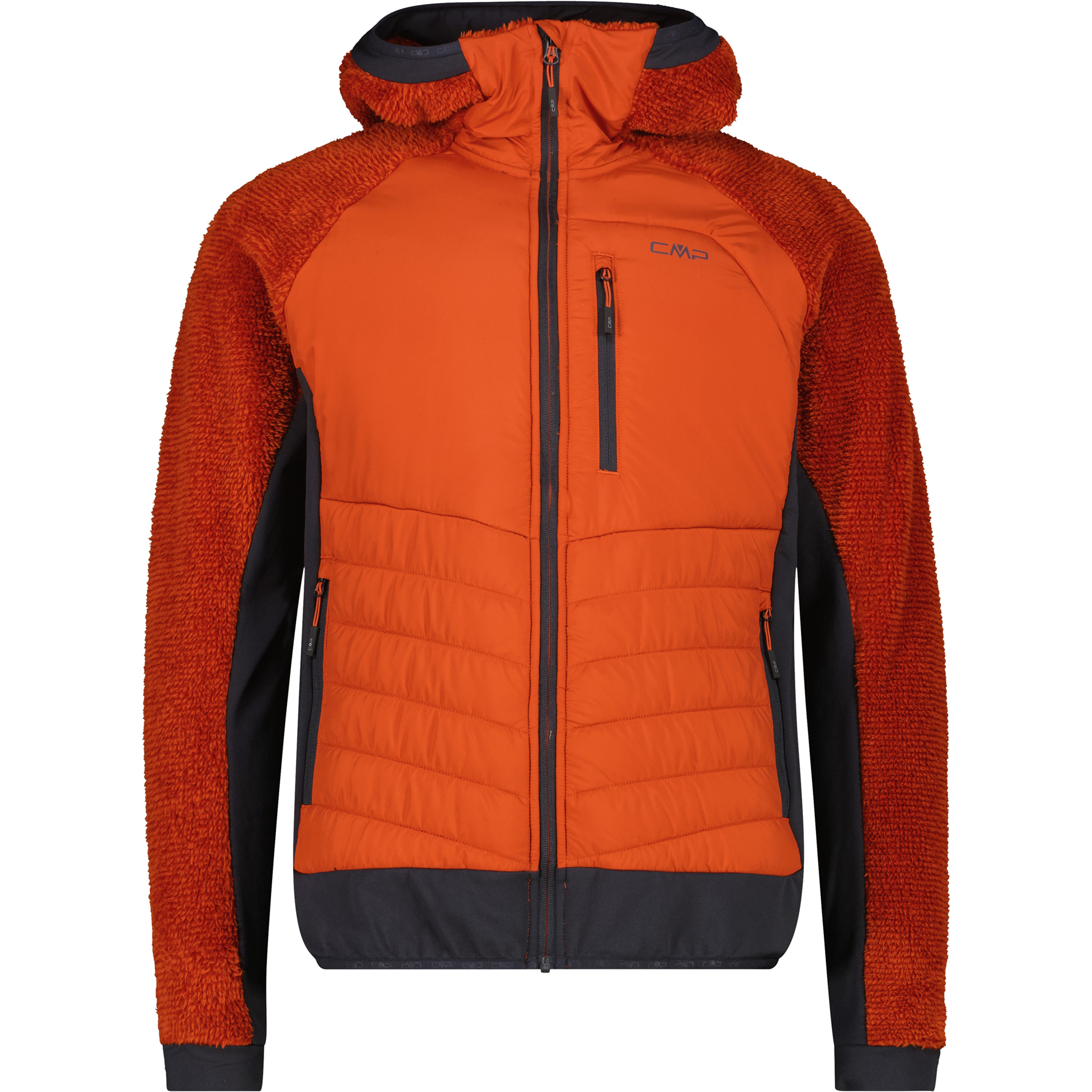 CMP Hybrid Herren Isolationsjacke orange Größe S Trekking Schnell trocknend