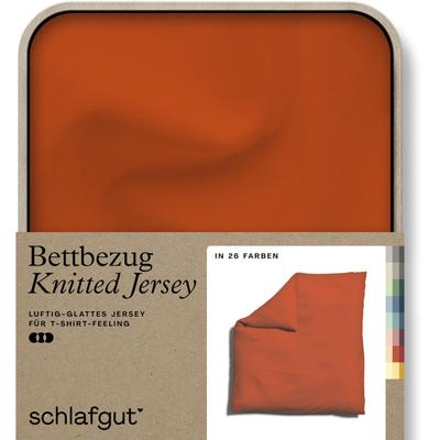 Schlafgut "Premium Bettbezug Knitted Jersey (1 St)" Ton-in-Ton Reißverschluss, Bio-Baumwolle mit Elasthan, Uni, OEKO Tex