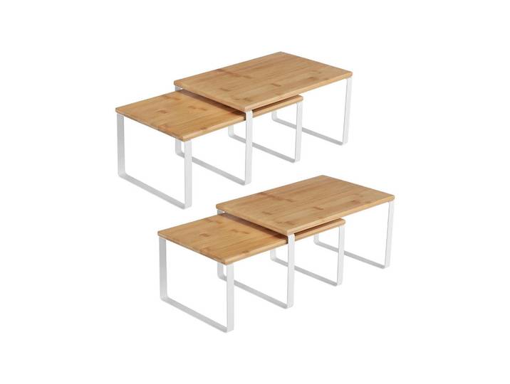 Hansiro Küchen-Organizer Quito 4Er-Set, Eukalyptusholzfarben, Naturmaterialien, 29.7x15.5x19.5 cm, Küchenzubehör