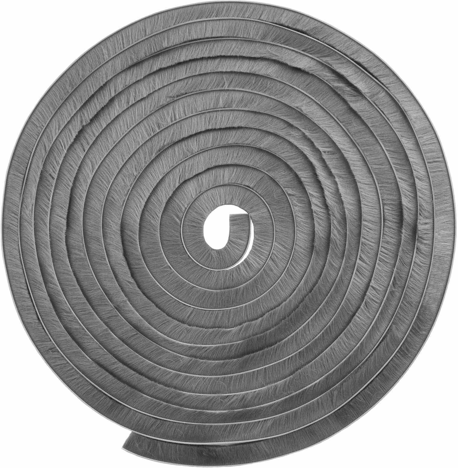 vidaXL Joint brosse autocollant pour porte 10 m PP Gris
