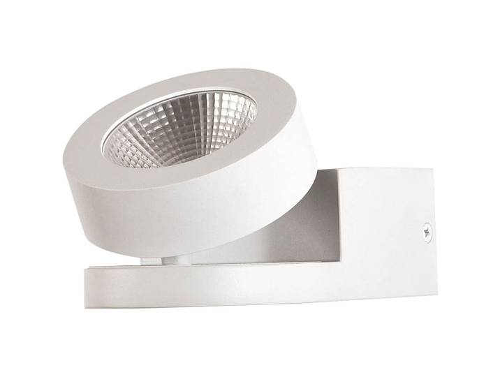Wandlampe Barnes weiss Aluminium 450 lm B 10 cm - LED - Lichtfarbe: Warmweiss - LED Energiesparlampen