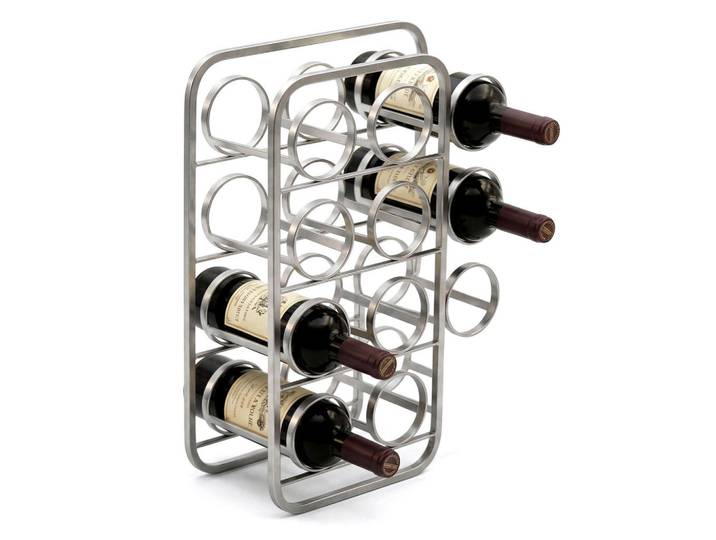 Livetastic Weinregal, Silber, Metall, 34x47x15 cm, Küchen, Küchenmöbel, Küchenregale