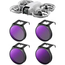 K&F Concept 4pcs Filter Kits, ND8+ND16+ND32+ND64, HD, Anti-Reflection Green Coating, Waterproof and Scratch Resi (Kamera Akku), Kamera Stromversorgung, Grün, Mehrfarbig