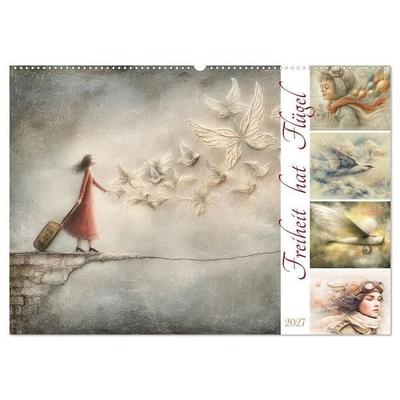 Freiheit hat Flügel (Wandkalender 2027 DIN A2 quer), CALVENDO Monatskalender