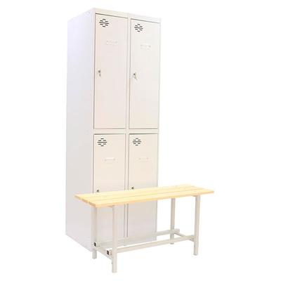 SimonRack Tandem DIY zerlegter Metallspind Tandem DIY Initial Modul + Zusatzmodul in grau 1800x1000x720 mm + Umkleidebank.