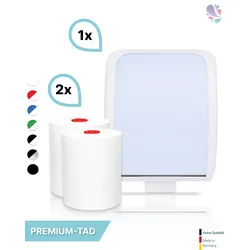 SET: Handtuchrollenspender Autocut, Blanc Cosmos verschied. Farben + 2 Handtuchrollen PREMIUM TAD - PRODUKTSET