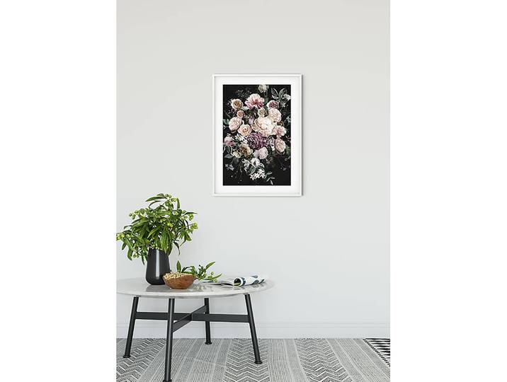 Tableau déco Charming Bouquet Papier photo avec surface satinée et haute résistance à la lumière Multicolore 50 x 70 x 0cm