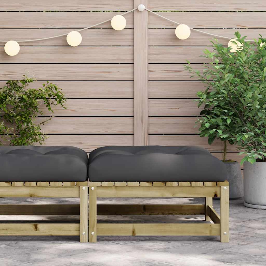 vidaXL Patio Footstool Natural Impregnated