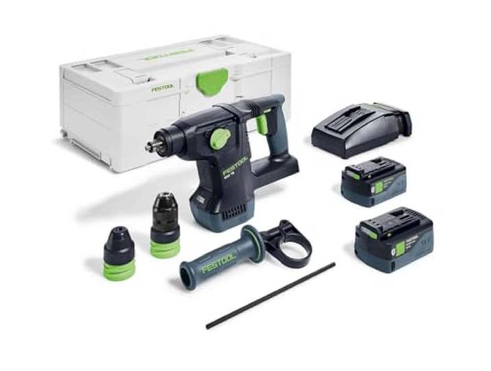 Festool Perforateur Burineur sans Fil KHC 18 - SDS-Plus 18 V Marteau perforateur professionnel sans fil - moteur EC TEC brushless - compatible batterie AIRSTREAM 18 V