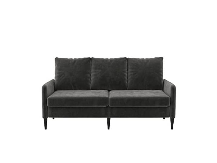 Corah Sofa 3 Sitze in Samt Dunkelgrau