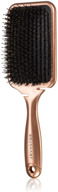 BrushArt Hair Boar bristle paddle hairbrush Haarbürste mit Wildschweinborsten Bronze 1 St.