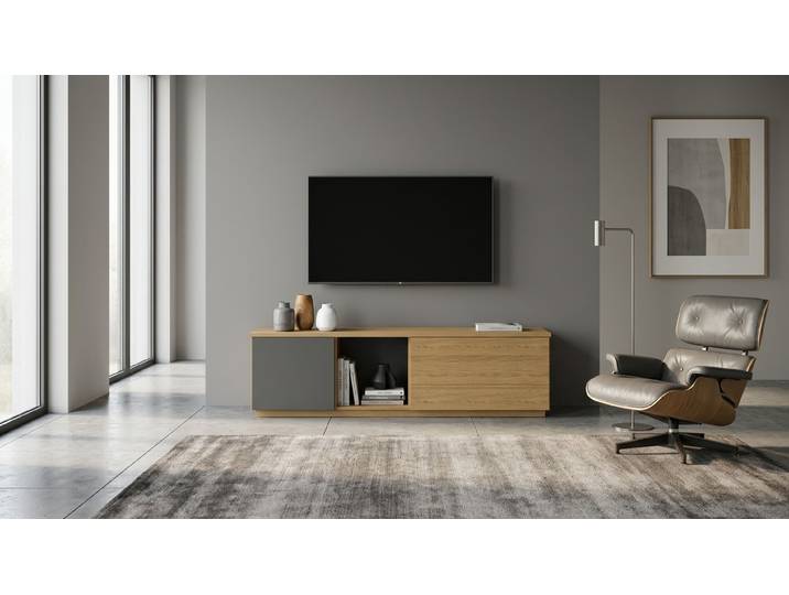 TV Lowboard Eiche Natur geölt