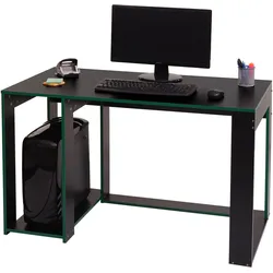 Schreibtisch MCW-J26, Computertisch Bürotisch, 120x60x76cm ~ schwarz-grün