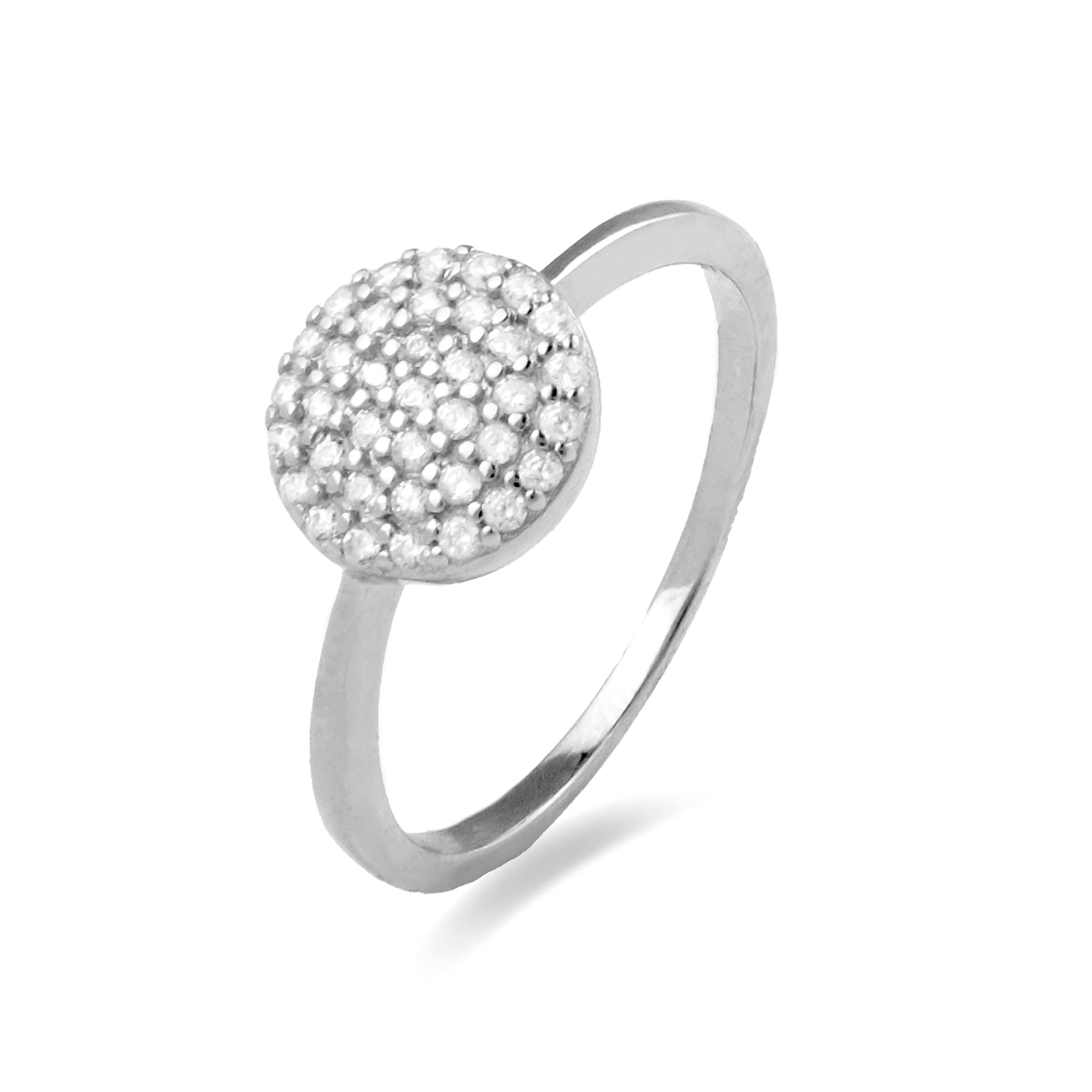 Luxenter Ring aus 925er Sterlingsilber mit Zirkonia, rhodiniert – Waiz