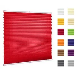 Plissee, Plissees, Farbe rot, günstig auf Maß oder in Standardgrößen