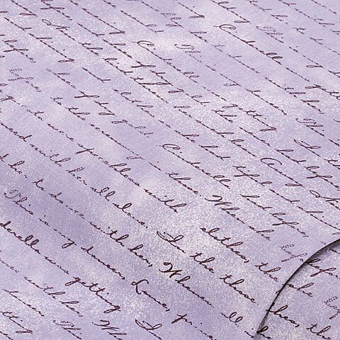 Baumwollstoff Nostalgie-Schrift "Mona", flieder