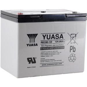 Yuasa AGM-Batterie REC80-12l, 12 V, 80 Ah, M6 Anschluss