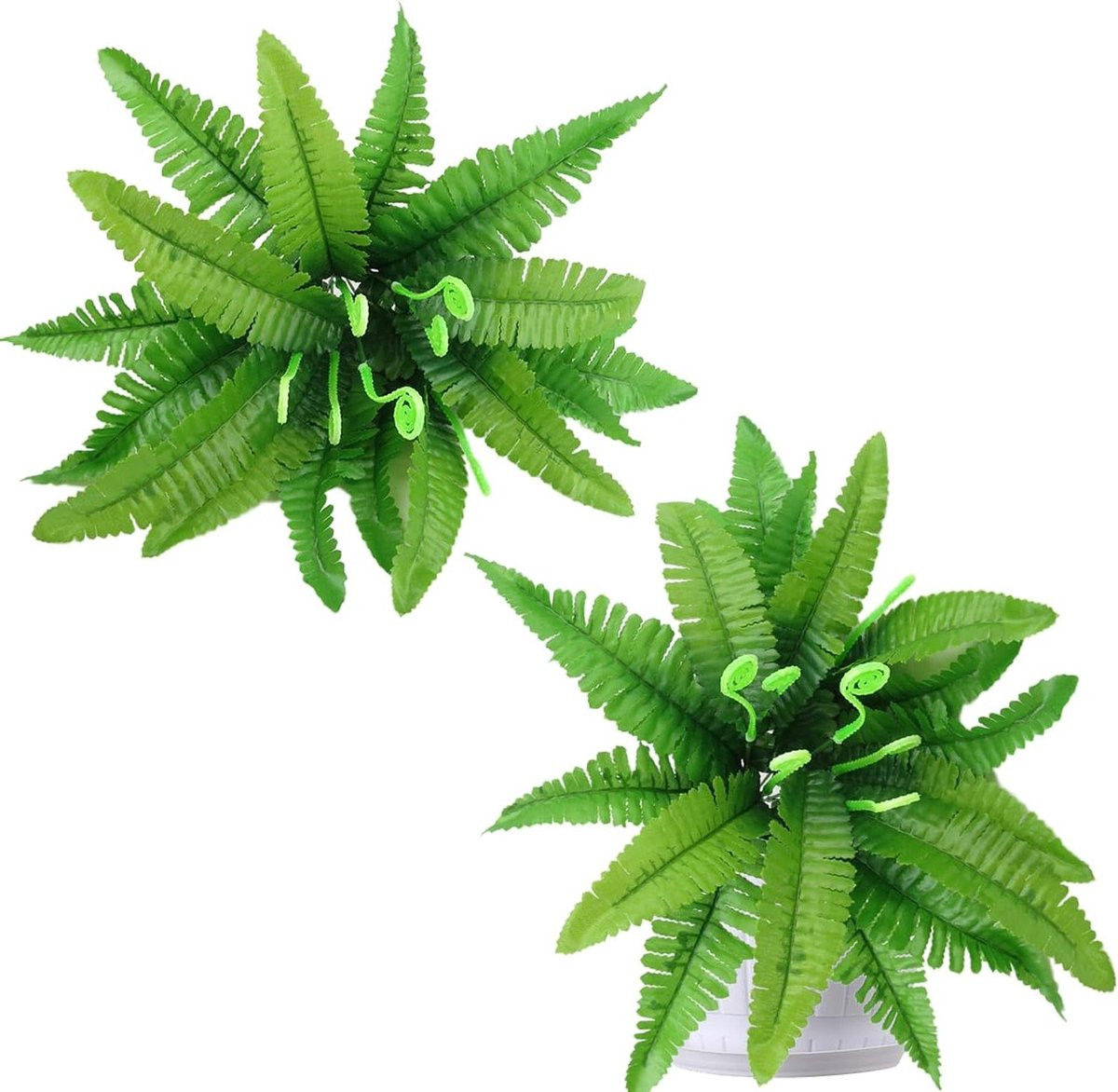 Set van 2 realistische kunstplanten voor buiten decoratie - Groen