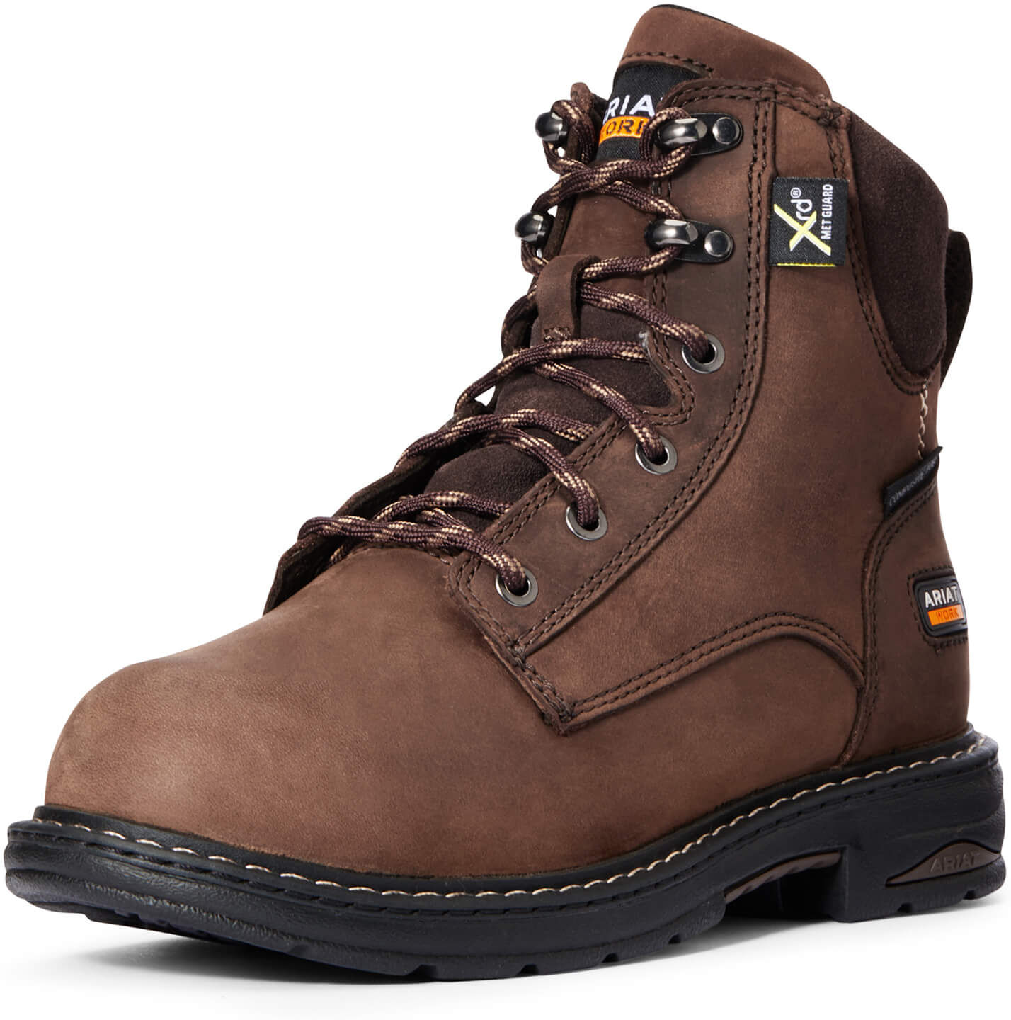 Women's Casey 6 MetGuard Composite Toe Work Boots in Oily Distressed Brown C / Wide by Ariat