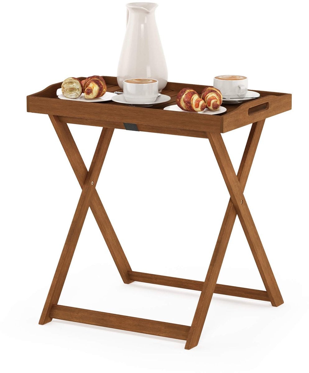 Unyqoos Robuuste en weerbestendige houten tuintafel voor buiten