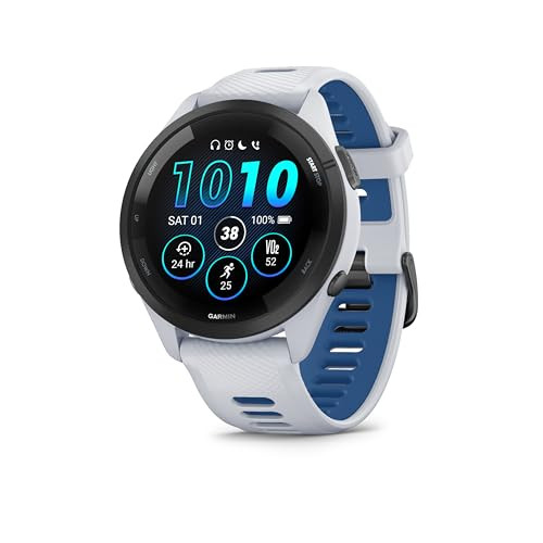 Garmin Forerunner 265 Music - White Tidal Blue