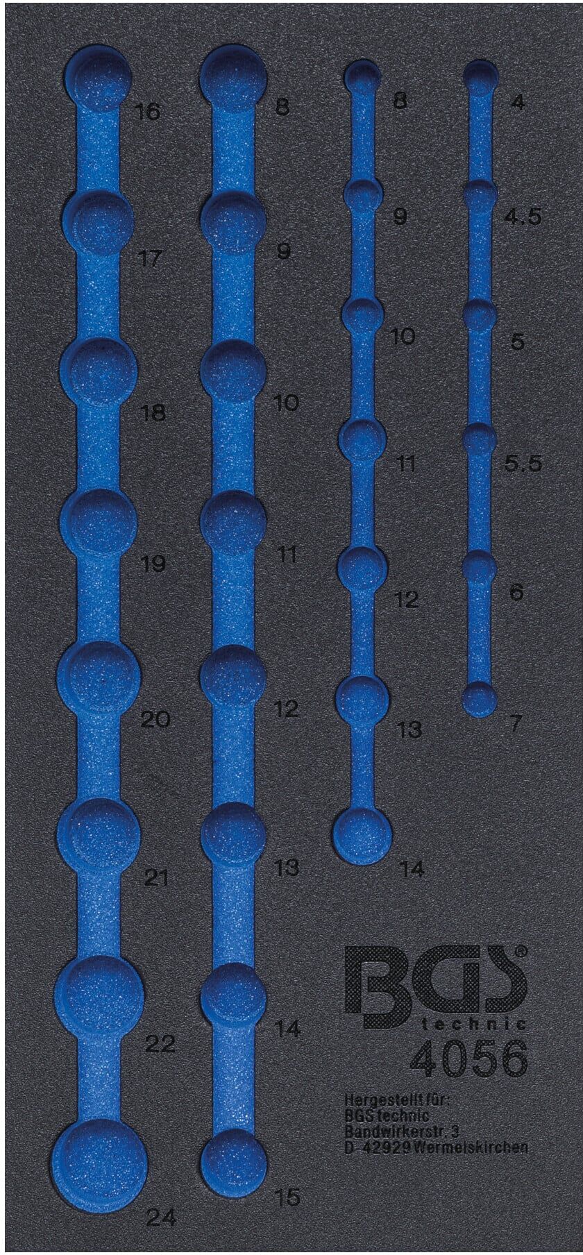 BGS Werkstattwageneinlage 1/3 4056-1, leer, für Art. 4056 ; BGS technic)