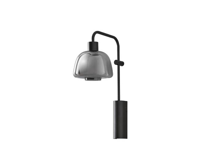 BOVER lampe murale DREP A/04 (Miroir fumé - Aluminium, fer, verre borosilicaté)