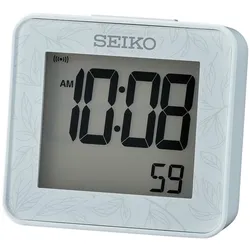 Seiko QHL097L Digital-Wecker mit Stoppuhr Quarz Hellblau