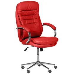 Carmen 6113-1 Chefsessel mit Kunstleder – Rot