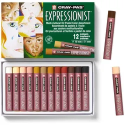 Sakura, Malstifte, Cray-Pas Expressionist Set 12 Ölpastelle Multicult. (12x)