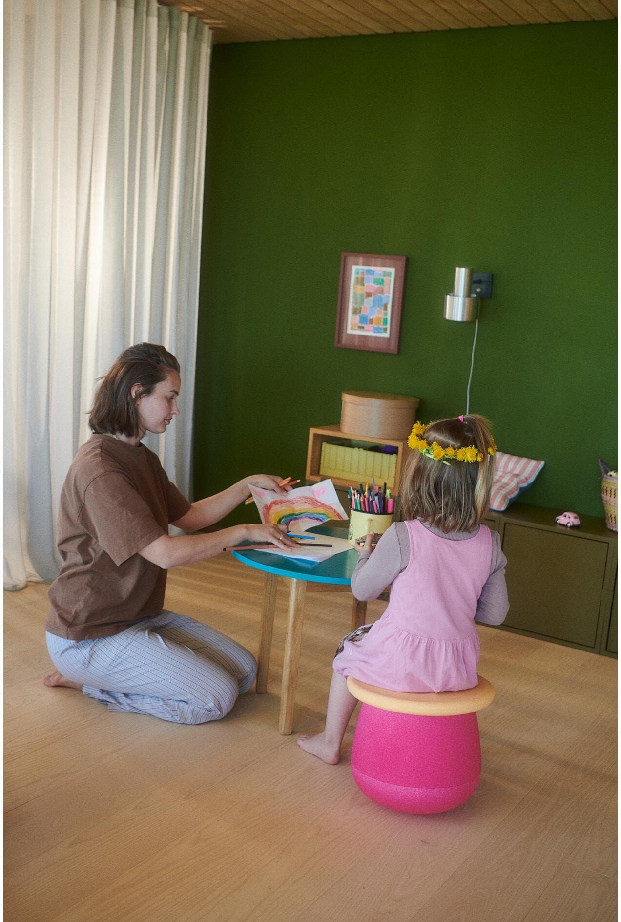 Stapelspielzeug STAPELSTEIN "Kinderhocker", Baby, pink (pink, braun), Polypropylen, Stapelspielzeug Stapelspielzeug pink, braun Einheitsgröße