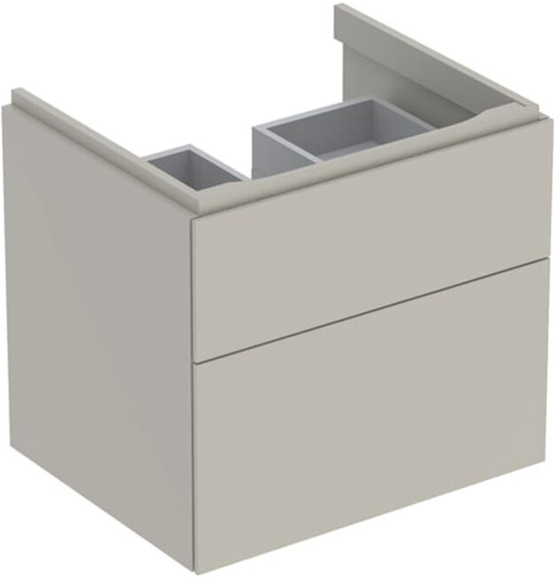Geberit Meuble sous lavabo Xeno2 58x53x46,2 cm, greige, 2 tiroirs (500506001)